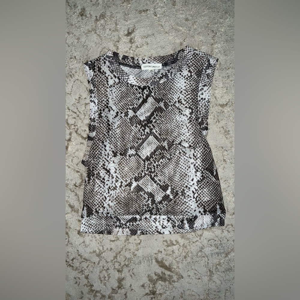 Cotton Candy Snakeskin Pattern Top